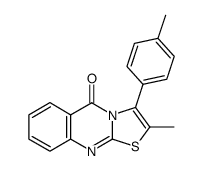 2-methyl-3-p-tolyl-thiazolo[2,3-b]quinazolin-5-one结构式