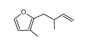 3-methyl-2-(2-methyl-but-3-enyl)-furan Structure