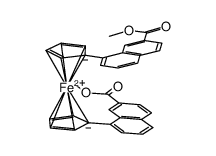 1,1'-bis[7-(methoxycarbonyl)-1-naphthyl]ferrocene结构式