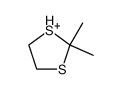 2,2-dimethyl-1,3-dithiolane radical cation结构式