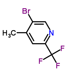 5-Bromo-4-methyl-2-(trifluoromethyl)pyridine structure