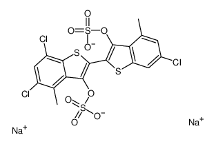 disodium 5,6',7-trichloro-4,4'-dimethyl[2,2'-bibenzo[b]thiophene]-3,3'-diyl disulphate Structure