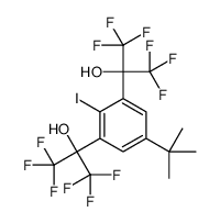 4-tert-butyl-2,6-bis(1-hydroxy-1-(trifluoromethyl)-2,2,2-trifluoroethyl)iodobenzene Structure