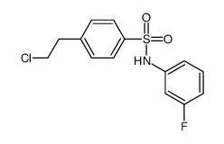 4-(2-Chloroethyl)-N-(3-fluorophenyl)benzenesulfonamide结构式