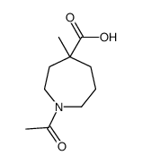 1-acetyl-4-methylazepane-4-carboxylic acid Structure