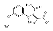 sodium,5-carbamoyl-1-(3-chlorophenyl)pyrazole-4-carboxylate Structure