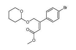 methyl (Z)-3-(4-bromophenyl)-4-((tetrahydro-2H-pyran-2-yl)oxy)but-2-enoate Structure