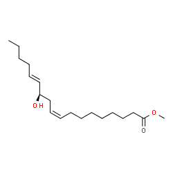 (9Z,12R,13E)-12-Hydroxy-9,13-octadecadienoic acid methyl ester结构式