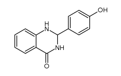 2,3-dihydro-2-(4-hydroxyphenyl)quinazolin-4(1H)-one Structure