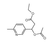 3-acetoxy-3-(2-methyl-5-pyridyl)-propionic acid ethyl ester结构式
