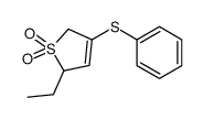 2-ethyl-4-phenylsulfanyl-2,5-dihydrothiophene 1,1-dioxide结构式