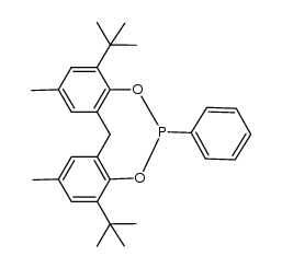 methylene bis(4-methyl-6-tert-butylphenyl)phenylphosphonite Structure