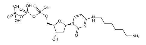 N(4)-(6-aminohexyl)deoxycytidine 5'-triphosphate结构式