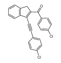(4-chloro-phenyl)-[3-(4-chloro-phenylethynyl)-1H-inden-2-yl]-methanone Structure