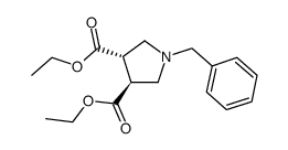 (3S,4S)-diethyl 1-benzylpyrrolidine-3,4-dicarboxylate结构式