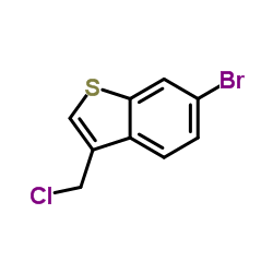 6-Bromo-3-(chloromethyl)-1-benzothiophene结构式