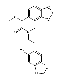 2-(2-bromo-4,5-methylenedioxyphenethyl)-7,8-methylenedioxy-4-methylthio-1,2,3,4-tetrahydroisoquinolin-3-one Structure