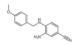 3-amino-4-[(4-methoxyphenyl)methylamino]benzonitrile结构式