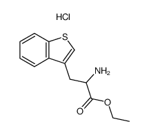 α-amino-3-[1]benzothiophenepropionic acid ethyl ester hydrochloride结构式
