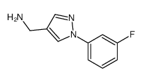 (1-(3-fluorophenyl)-1H-pyrazol-4-yl)methanamine structure