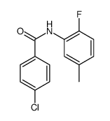 4-Chloro-N-(2-fluoro-5-methylphenyl)benzamide结构式