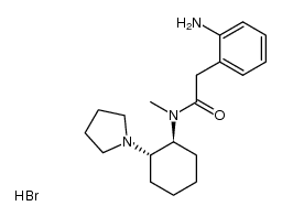 2-(2-aminophenyl)-N-methyl-N-((1S,2S)-2-(pyrrolidin-1-yl)cyclohexyl)acetamide hydrobromide Structure