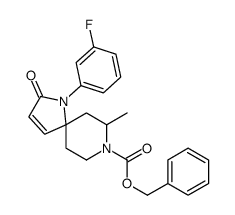 benzyl 1-(3-fluorophenyl)-7-methyl-2-oxo-1,8-diazaspiro[4.5]dec-3-ene-8-carboxylate结构式