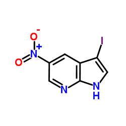 3-Iodo-5-nitro-7-azaindole structure
