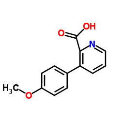 3-(4-Methoxyphenyl)-2-pyridinecarboxylic acid结构式