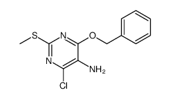 4-chloro-2-methylsulfanyl-6-phenylmethoxypyrimidin-5-amine Structure