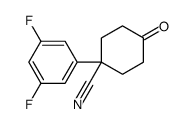 1-(3,5-difluorophenyl)-4-oxocyclohexane-1-carbonitrile Structure