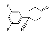 1-(3,5-difluorophenyl)-4-oxocyclohexane-1-carbonitrile结构式