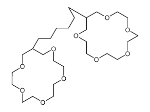 15-[6-(1,4,7,10,13-pentaoxacyclohexadec-15-yl)hexyl]-1,4,7,10,13-pentaoxacyclohexadecane Structure