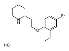2-[2-(4-bromo-2-ethylphenoxy)ethyl]piperidine,hydrochloride Structure