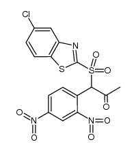1-(5-chloro-benzothiazole-2-sulfonyl)-1-(2,4-dinitro-phenyl)-propan-2-one结构式