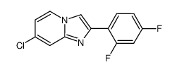 7-chloro-2-(2,4-difluorophenyl)imidazo[1,2-a]pyridine结构式