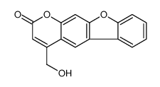 4-(hydroxymethyl)-[1]benzofuro[3,2-g]chromen-2-one结构式