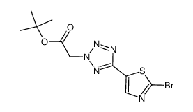tert-butyl [5-(2-bromo-1,3-thiazol-5-yl)-2H-tetrazol-2-yl]acetate Structure