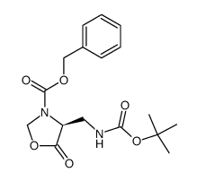 (S)-3-Benzyloxycarbonyl-4-((N-tert-butoxycarbonyl)aminomethyl)-5-oxazolidinone Structure