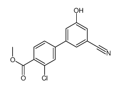 methyl 2-chloro-4-(3-cyano-5-hydroxyphenyl)benzoate结构式