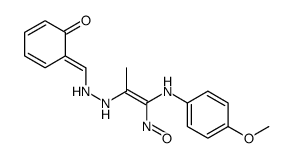 (6E)-6-[[2-[(E)-1-(4-methoxyanilino)-1-nitrosoprop-1-en-2-yl]hydrazinyl]methylidene]cyclohexa-2,4-dien-1-one结构式