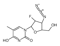 1-[(2R,3R,4R,5S)-4-azido-3-fluoro-5-(hydroxymethyl)oxolan-2-yl]-5-methylpyrimidine-2,4-dione结构式