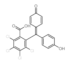 2,3,4,5-tetrachloro-6-[(4-hydroxyphenyl)-(4-oxocyclohexa-2,5-dien-1-ylidene)methyl]benzoic acid Structure