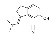 (5E)-5-(dimethylaminomethylidene)-3-oxo-6,7-dihydro-2H-cyclopenta[c]pyridine-4-carbonitrile结构式