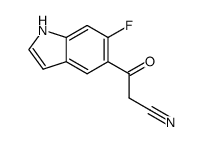 3-(6-fluoro-1H-indole-5-yl)-3-oxopropanenitrile结构式