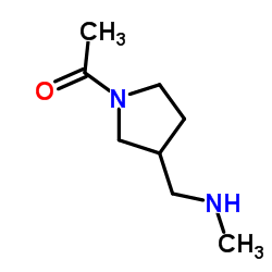 1-{3-[(Methylamino)methyl]-1-pyrrolidinyl}ethanone结构式