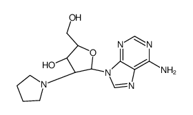 (2R,3R,4R,5R)-5-(6-aminopurin-9-yl)-2-(hydroxymethyl)-4-pyrrolidin-1-yloxolan-3-ol Structure