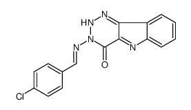 3-[(E)-(4-chlorophenyl)methylideneamino]-2H-triazino[5,4-b]indol-4-one Structure
