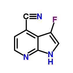 3-Fluoro-1H-pyrrolo[2,3-b]pyridine-4-carbonitrile结构式