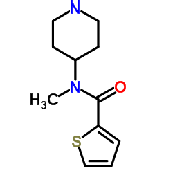 Thiophene-2-carboxylic acid Methyl-piperidin-4-yl-aMide hydrochloride structure